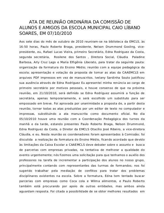 ata de reunião
