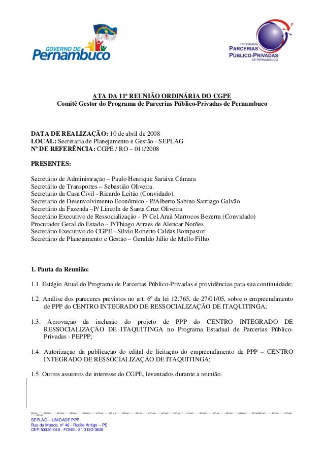 ata de reunião