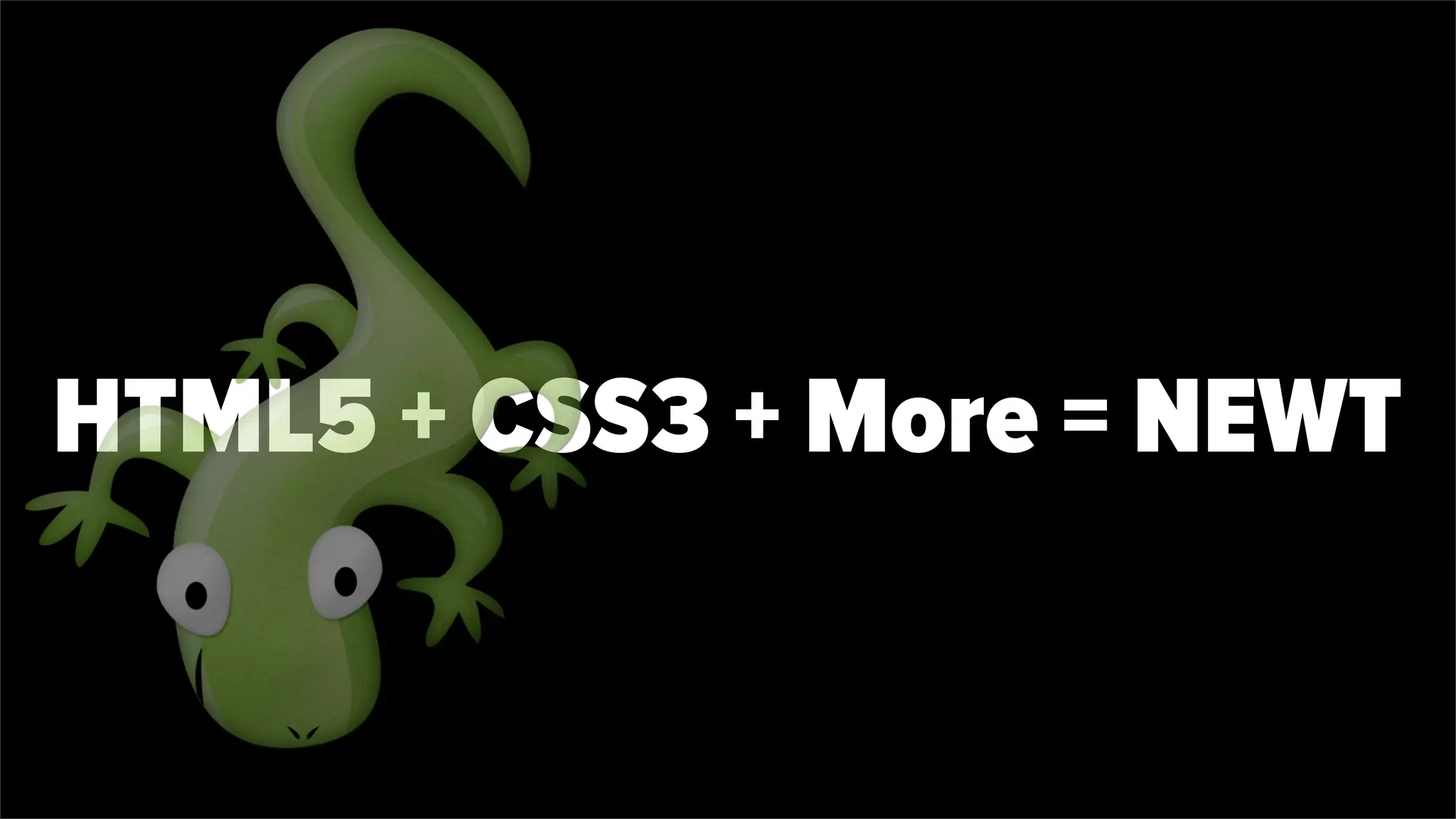 HTML5 + CSS3 + More = NEWT
 