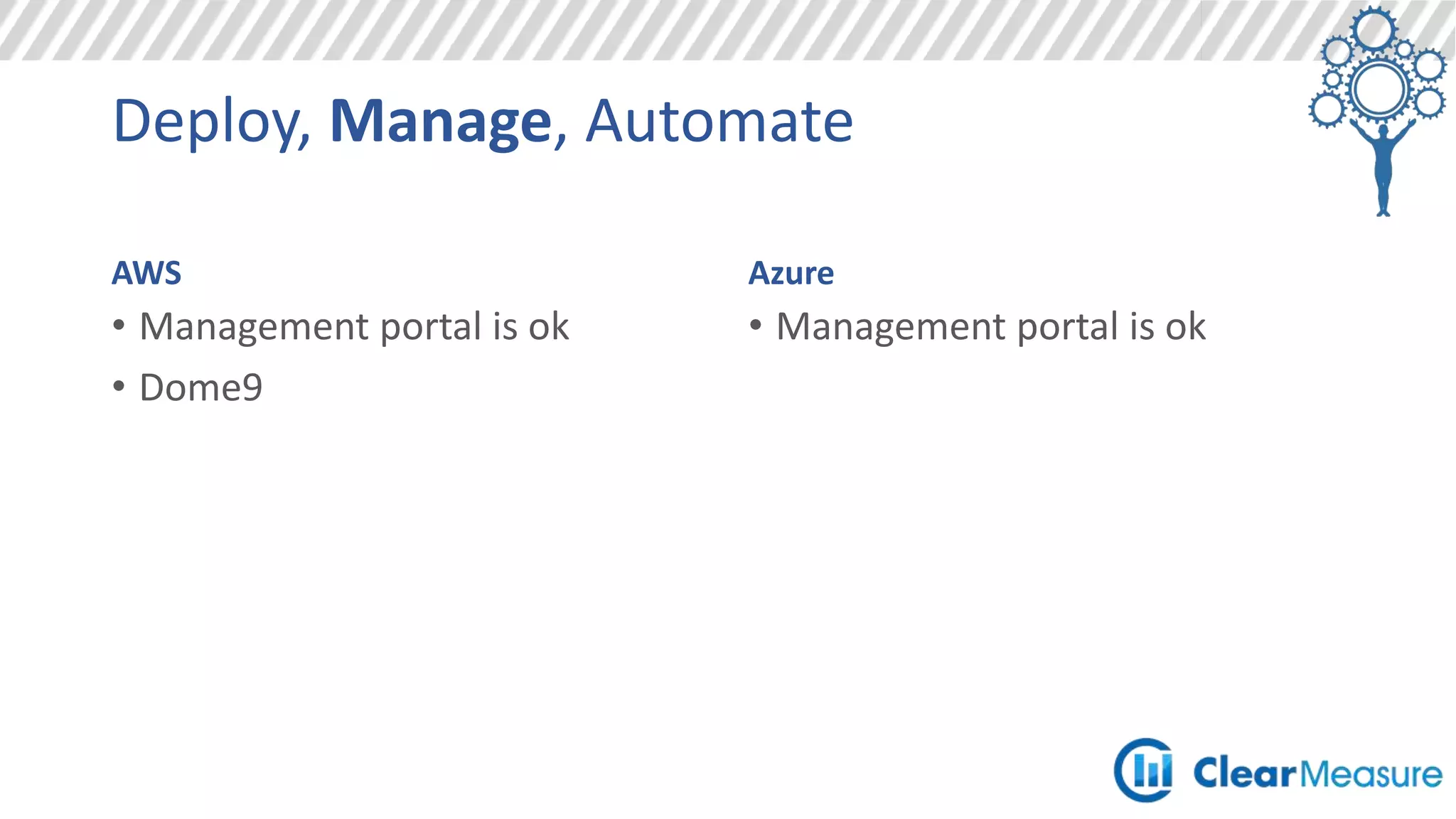 Deployment,
Management,
Automation
 