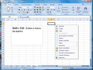 Atalhos do excel 2007   parte 1