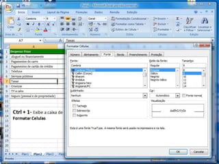 Atalhos do excel 2007   parte 1