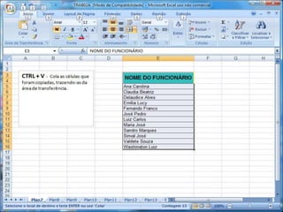 Atalhos do excel 2007   parte 1