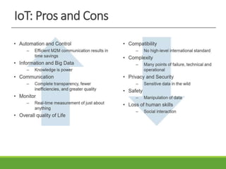 IoT: Pros and Cons
 