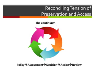 Preservation and MPLP: To protect, preserve and provide access | PPTX
