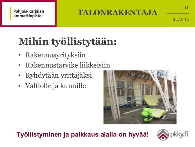 talonrakentaja palkka
