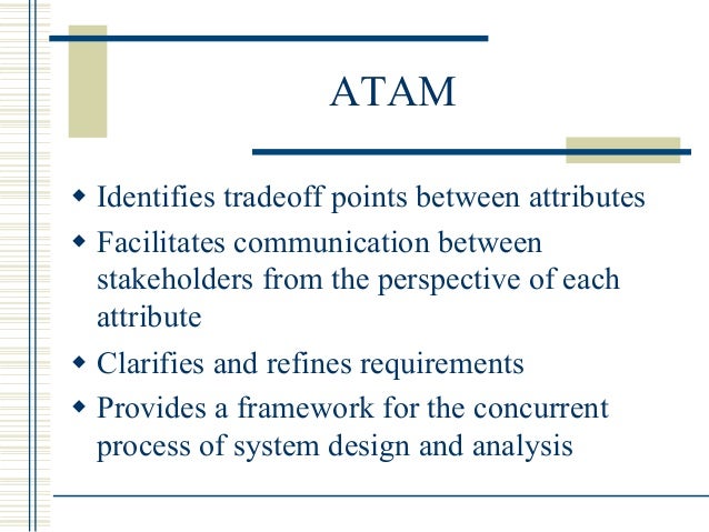 System architecture tradeoff analysis method