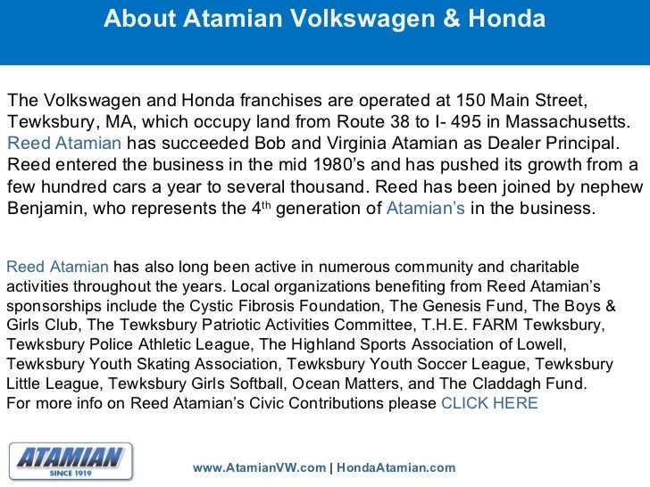 Reed Atamian Robert Atamian Celebrate 50 Years with Volkswagen
