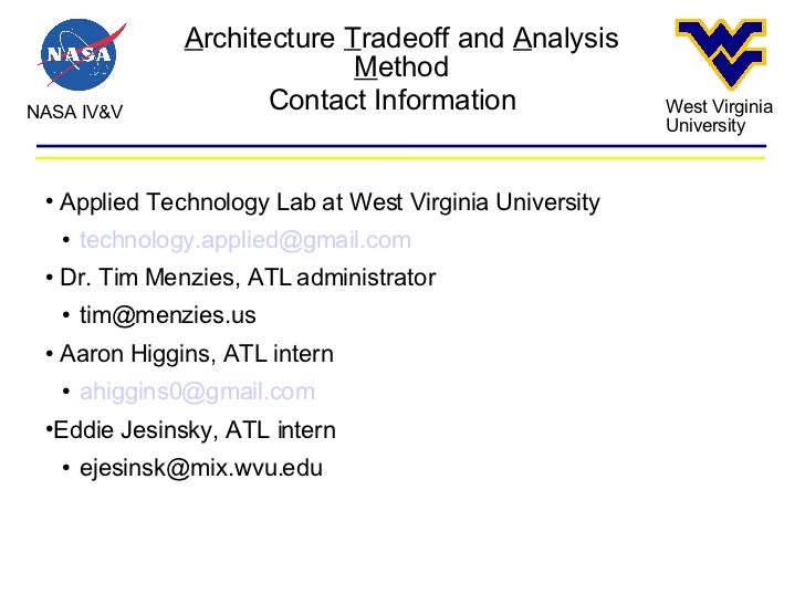 System architecture tradeoff analysis method