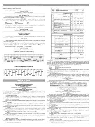 20                                                                      ATOS DO MUNICÍPIO DE PONTA GROSSA                                                                                  EDIÇÃO N°685 - PONTA GROSSA, TERÇA-FEIRA, 14 DE FEVEREIRO DE 2012


virtude de sua aprovação no referido Concurso Público.
                                                                                                                                                  OBRA:            ANTONINA                                                                          Larg: (m)                    7,00
       Secretaria Municipal de Gestão de Recursos Humanos, em 13 de Fevereiro de 2012.
                                                                                                                                                  TRECHO:          ENGENHEIRO BELTRÃO X BOCAIUVA DO SUL                                              Test: (m)                  66,20
                                                  JOSÉ ELIZEU CHOCIAI                                                                             BAIRRO:          VILA CIPA                                                                         Área: ( m2)                463,40
                                    Secretário Municipal de Gestão de Recursos Humanos
                                                                                                                                                                                                    DESCRIMINAÇÃO DOS SERVIÇOS

                                                                                                                                                  ITEM                       DESCRIÇÃO DO S SERVIÇOS                             UN.   V. UNIT.          Q UANT.          CUSTO
                                                EDITAL DE CONVOCAÇÃO
     O Secretário Municipal de Gestão de Recursos Humanos no uso de suas atribuições legais, tendo em vista a necessidade                                                                         PAVIMENTAÇÃO – ASFÁLTICA – CBUQ
de suprir vaga existente no Quadro de Servidores do município,
                                                      CONVOCA                                                                                       1
                                                                                                                                                            Meio-fio de concreto com sarjeta incluindo fornecimento,
                                                                                                                                                                                                                                 M       23,39              152,40      R$ 3.564,64
     A candidata abaixo relacionada, aprovada no Concurso Público nº 003/2008 a comparecerem até o dia 22 de fevereiro                                      tr ansporte, assentamento, rejunte e contenção lateral com argila
de 2012, no horário das 12:00 às 17:30 horas, no Departamento de Recursos Humanos, da Secretaria Municipal de Gestão de
Recursos Humanos, sito à Avenida Visconde de Taunay, 950 – 1º andar - Bairro da Ronda , para confirmarem a aceitação da vaga.                               Remoção de mater ial de 1 cat. Incluindo
                                                                                                                                                    2                                                                            m³       8,98               69,51       R$ 624,20
                                                                                                                                                            esc.,car ga,transp.,dep.,DTM=4 KM
       Nome                         Emprego                              Clas.
       Leticia Maria de Paula       Agente Administrativo II             106º                                                                       3       Regularização e compactação sub- leito                               m²       1,91              509,74       R$ 973,60
                                                                                                                                                            Sub- Base em quar tzito britado incl. Transporte, espalhamento e
       O não comparecimento até a data estipulada caracterizará desistência, perdendo a candidata os direitos adquiridos em                         4
                                                                                                                                                            compactação, Esp = 5 cm
                                                                                                                                                                                                                                 m²       9,31              500,47      R$ 4.659,38
virtude de sua aprovação no referido Concurso Público.
                                                                                                                                                    5       Base em brita corrida (DER/PR ES-P 06/05 - FAIXA II) incl. transp.   m²      10,08              491,20      R$ 4.951,30
                                                                                                                                                            e compactação. Esp. min = 10cm
       Secretaria Municipal de Gestão de Recursos Humanos, em 13 de fevereiro de 2012.
                                                                                                                                                    6       Imprimação com CM 30.                                                m²       2,60              463,40      R$ 1.204,84
                                                  JOSÉ ELIZEU CHOCIAI
                                    Secretário Municipal de Gestão de Recursos Humanos                                                              7       Revestimento asfáltico em CBUQ espessura min 4 cm.                   m²      18,78              463,40      R$ 8.702,65

                                                                                                                                                            SUB-TOTAL                                                                                                   R$ 24.680,61
                                              TESTE SELETIVO Nº 001/2012
                                                GABARITO PRELIMINAR                                                                                                                                 DRENAGEM DE ÁGUAS PLUVIAIS

     O Secretário Municipal de Gestão de Recursos Humanos, no uso de suas atribuições legais e em conformidade com o Edital                             1      Movimento de terra p/ abertura de valas incl. escavação,          m³        6,30              38,70       R$ 243,81
                                                                                                                                                               car ga e transp.,dep.,DTM=4 KM
do Teste Seletivo nº 001/2012,
                                                                                                                                                               Reaterro e apiloamento de valas c/ mat. de emp. –
                                                      TORNA PÚBLICO                                                                                     2      incl. escavação, carga e transporte de material – DTM=10km.       m³       12,61              37,63       R$ 474,51

      O gabarito preliminar da prova objetiva, referente aos empregos públicos temporários de Professor de Ensino Fundamental
e Professor de Educação Infantil.                                                                                                                              Corpo de bueiro tubular diam. 0,40 cm - incl. transporte,
                                                                                                                                                        3      assentamento e rejunte com carga de cimento e ar eia – tr aço     m        28,66              43,00      R$ 1.232,38
                                                                                                                                                               1:4
       Será admitido recurso contra o gabarito preliminar, no prazo de 02 (dois) dias úteis a contar da data de sua publicação,
dirigido ao Secretário Municipal de Gestão de Recursos Humanos e protocolizado na Praça de Atendimento da Prefeitura Municipal
                                                                                                                                                               Corpo de bueiro tubular diam. 0,60 cm - incl. transporte,
de Ponta Grossa, localizada na Avenida Visconde de Taunay, 950, Bairro da Ronda, das 09h:00min as 17h:00min.                                            4      assentamento e rejunte com carga de cimento e ar eia – tr aço     m        54,92                  0,00    R$ 0,00
                                                                                                                                                               1:4
       Secretaria Municipal de Gestão de Recursos Humanos, 13 de fevereiro de 2012.
                                                                                                                                                        5      Boca de lobo tipo BL 040/60-1                                     un      360,62                  4,00   R$ 1.442,48
                                                  JOSÉ ELIZEU CHOCIAI
                                    Secretário Municipal de Gestão de Recursos Humanos                                                                  6      Boca de leão tipo LÊ 40/60-1                                      un      279,11                  0,00    R$ 0,00

                                                                                                                                                        7      Caixa de ligação tipo CL 40/60-1                                  un      159,22                  0,00    R$ 0,00

                                 GABARITO DO ENSINO FUNDAMENTAL                                                                                         8      Ala de saída tipo 40/60 - 1                                       un      361,26                  0,00    R$ 0,00

                                                                                                                                                        9      Refor ma de Boca de leão para Boca de Lobo c/ Grelha              un      279,11                  0,00    R$ 0,00

                                                                                                                                                                                   SUBTOTAL                                                                             R$ 3.393,18
            01 02   03 04 05 06 07 08 09 10 11 12 13 14 15 16 17 18 19 20 21 22 23 24 25

       A                                                                                                                                                               CUSTO TOTAL DA OBRA EM R$                                                      R$ 28.073,79
       B                                                                                                                                                      CUSTO TOTAL POR METRO QUADRADO EM R$                                                        60,58
       C
       D                                                                                                                                 4. PARCELA DO CUSTO DA OBRA A SER FINANCIADA PELA
       E                                                                                                                           CONTRIBUIÇÃO
                                                                                                                                         O valor a ser ressarcido pelos contribuintes ao poder tributante, na modalidade tributária denominada Contribuição de
                                                                                                                                   Melhoria, terá como limite total a despesa realizada e como limite individual o acréscimo de valor que da obra resultar para cada
                                                                                                                                   imóvel beneficiado, sendo que o valor referente ao limite individual será posteriormente apurado e objeto de notificação mediante
                                                                                                                                   publicação do edital de notificação de lançamento da contribuição de melhoria, próprio para esta obra.
                                                                                                                                         5. DELIMITAÇÃO DA ZONA BENEFICIADA
                                                                                                                                         Obra de pavimentação do seguinte logradouro:
                                   GABARITO DA EDUCAÇÃO INFANTIL                                                                         RUA:               ANTONINA
                                                                                                                                         TRECHO:            ENGENHEIRO BELTRÃO X BOCAIUVA DO SUL
                                                                                                                                         BAIRRO:            VILA CIPA
           01 02 03 04 05 06 07 08 09 10 11 12 13 14 15 16 17 18 19 20 21 22 23 24 25                                                    A relação nominal dos imóveis beneficiados pela obra, com identificação individual dos dados cadastrais, consta do Anexo
                                                                                                                                   I deste Edital.
   A                                                                                                                                     6. FATOR DE ABSORÇÃO DO BENEFÍCIO DA VALORIZAÇÃO NA ZONA BENEFICIADA
   B
                                                                                                                                         O fator de absorção do benefício da valorização imobiliária na zona beneficiada é de 100% (cem por cento) da valorização
                                                                                                                                   agregada posteriormente à obra.
   C                                                                                                                                     7. PROCESSO ADMINISTRATIVO FISCAL
   D                                                                                                                                     Os proprietários dos imóveis da zona beneficiada terão o prazo de 30 (trinta dias), a contar da publicação deste Edital, para
   E                                                                                                                               a impugnação de quaisquer dos elementos dele constantes, cabendo ao impugnante o ônus da prova, cujo procedimento de
                                                                                                                                   julgamento seguirá as regras da Lei nº6.857/2001 — Código Tributário Municipal e alterações contidas na Lei n.º 9.818/2008.
                                                                                                                                         Ponta Grossa/PR, 14 de Fevereiro de 2012.
                                                                                                                                                                                            Angelo Mocelin
                                                                                                                                                                                    Secretário Municipal de Finanças
                                                                                                                                                                                                ANEXO I
                                            DIVERSOS                                                                                     Relação nominal dos imóveis beneficiados pela obra, com identificação individual dos dados cadastrais, conforme informação
                                                                                                                                   da Companhia Pontagrossense de Serviços – CPS.
                                                                                                                                                  PRO PRIETÁRIO                CTM      QUADRA LOTE TESTADA metro CAIXA DA RUA metro PISTA metro ÁREA m2
                                                                                                                                             JONILSON MENDES      68759                      24         11             15,50                     7                       3,50            54,25
                                     PREFEITURA MUNICIPAL DE PONTA GROSSA                                                                    ACHILES              68761                      24         12             17,50                     7                       3,50            61,25
                                       SECRETARIA MUNICIPAL DE FINANÇAS                                                                      FLORIN ANTONIO NUTSE 69192                      38         22             15,50                     7                       3,50            54,25
                                               EDITAL N.º 01 /2012
                          QUANTITATIVOS E QUALITATIVOS DE CONTRIBUIÇÃO DE MELHORIA                                                                                               PREFEITURA MUNICIPAL DE PONTA GROSSA
                                                            ANTONINA
                                        Trecho: Engenheiro Beltrão x Bocaiúva do Sul                                                                                               SECRETARIA MUNICIPAL DE FINANÇAS
                                                  PROCESSO Nº 0340406/2012                                                                                                                 EDITAL N.º 02 /2012
      Pelo presente Edital, o Chefe do Poder Executivo, Pedro Wosgrau Filho, Prefeito Municipal de Ponta Grossa/PR, no uso                                     QUANTITATIVOS E QUALITATIVOS DE CONTRIBUIÇÃO DE MELHORIA
de suas atribuições legais e para fins previstos na Lei nº 6.857/2001 — Código Tributário Municipal e alterações contidas na Lei                                                               ANTONINA
nº 9.818/2008, torna público o presente Edital de Contribuição de Melhoria, relativo à obra pública de pavimentação, em                                                    Trecho: Engenheiro Beltrão x Coronel Vivida
observância aos requisitos a seguir relacionados.                                                                                                                                    PROCESSO Nº 0340406/2012
                                                                                                                                          Pelo presente Edital, o Chefe do Poder Executivo, Pedro Wosgrau Filho, Prefeito Municipal de Ponta Grossa/PR, no uso
      1. RESPONSABILIDADE PELA OBRA                                                                                                de suas atribuições legais e para fins previstos na Lei nº 6.857/2001 — Código Tributário Municipal e alterações contidas na Lei
      A Companhia Pontagrossense de Serviços – CPS, localizada na Av. Visconde de Taunay, nº 794 é a entidade responsável          nº 9.818/2008, torna público o presente Edital de Contribuição de Melhoria, relativo à obra pública de pavimentação, em
pela elaboração do projeto, bem como pela administração e execução da obra, detendo competência exclusiva para prestar             observância aos requisitos a seguir relacionados.
esclarecimentos de natureza técnica sobre a mesma.                                                                                        1. RESPONSABILIDADE PELA OBRA
                                                                                                                                          A Companhia Pontagrossense de Serviços – CPS, localizada na Av. Visconde de Taunay, nº 794 é a entidade responsável
       2. MEMORIAL DESCRITIVO DO PROJETO                                                                                           pela elaboração do projeto, bem como pela administração e execução da obra, detendo competência exclusiva para prestar
       A execução da obra será precedida de levantamento topográfico e projetos cujas principais etapas de execução estão assim    esclarecimentos de natureza técnica sobre a mesma.
discriminadas:                                                                                                                            2. MEMORIAL DESCRITIVO DO PROJETO
       A.    Terraplenagem                                                                                                                A execução da obra será precedida de levantamento topográfico e projetos cujas principais etapas de execução estão assim
       Limpeza, regularização, escavação, carga e transporte de material de 1ª. categoria, DMT=4 km, aterro e compactação com      discriminadas:
argila de empréstimo DMT=10 km;                                                                                                           A.    Terraplenagem
       B.    Pavimentação                                                                                                                 Limpeza, regularização, escavação, carga e transporte de material de 1ª. categoria, DMT=4 km, aterro e compactação com
       Regularização e compactação do sub-leito, sub-base em quartzito britado, base em bica corrida (4 A), imprimação com CM-     argila de empréstimo DMT=10 km;
30, pavimentação asfáltica do tipo CBUQ;                                                                                                  B.    Pavimentação
       C. Drenagem                                                                                                                        Regularização e compactação do sub-leito, sub-base em quartzito britado, base em bica corrida (4 A), imprimação com CM-
       Corpo de bueiro diâmetro mínimo de 40 cm onde necessário e máximo conforme previsto em projeto específico, escavação        30, pavimentação asfáltica do tipo CBUQ;
de valas, re-aterro e apiloamento da vala, escavação e aterramento de bueiros, caixas de ligação, caixas de queda, alas de saída          C. Drenagem
e bocas de leão, tudo conforme descreve o projeto técnico específico.                                                                     Corpo de bueiro diâmetro mínimo de 40 cm onde necessário e máximo conforme previsto em projeto específico, escavação
       D. Obras Complementares                                                                                                     de valas, re-aterro e apiloamento da vala, escavação e aterramento de bueiros, caixas de ligação, caixas de queda, alas de saída
       Fincadas de concreto em finais de vias se necessário e conforme descrito em projeto específico.                             e bocas de leão, tudo conforme descreve o projeto técnico específico.
       E.    Material                                                                                                                     D. Obras Complementares
       Todos os materiais necessários para a execução dos serviços serão fornecidos pela CPS ou por empresa CONTRATADA,                   Fincadas de concreto em finais de vias se necessário e conforme descrito em projeto específico.
quando se tratar de obra terceirizada.                                                                                                    E.    Material
       F.    Os serviços acima descriminados contemplam: todo e qualquer transporte, materiais e execução (mão-de-obra), além             Todos os materiais necessários para a execução dos serviços serão fornecidos pela CPS ou por empresa CONTRATADA,
de limpeza completa da via realizada, quando do seu término, tudo conforme previsto em memoriais e projetos.                       quando se tratar de obra terceirizada.
                                                                                                                                          F.    Os serviços acima descriminados contemplam: todo e qualquer transporte, materiais e execução (mão-de-obra), além
                                                                                                                                   de limpeza completa da via realizada, quando do seu término, tudo conforme previsto em memoriais e projetos.
     3. ORÇAMENTO DO CUSTO DA OBRA
     De acordo com o orçamento, o custo total da execução da Rua Antonina (trecho entre as ruas Engenheiro Beltrão e                     3. ORÇAMENTO DO CUSTO DA OBRA
Bocaiúva do Sul) será de R$ 28.073,79 (VINTE E OITO MIL SETENTA E TRÊS REAIS E SETENTA E NOVE CENTAVOS).                                 De acordo com o orçamento, o custo total da execução da Rua Antonina (trecho entre as ruas Engenheiro Beltrão e Coronel
                                                                                                                                   Vivida) será de R$ 28.766,00 (VINTE E OITO MIL SETECENTOS E SESSENTA E SEIS REAIS).
       3.1. As principais etapas de execução da obra:                                                                                    3.1. As principais etapas de execução da obra:
 