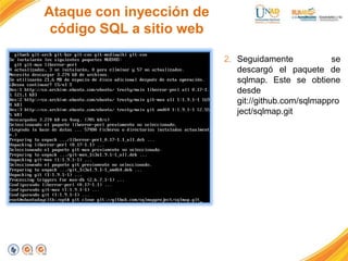 Ataque con inyeccion de codigo sql a sitio web | PPTX