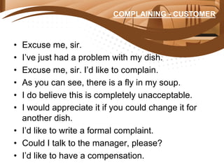 At a restaurant 4ºeso | PDF