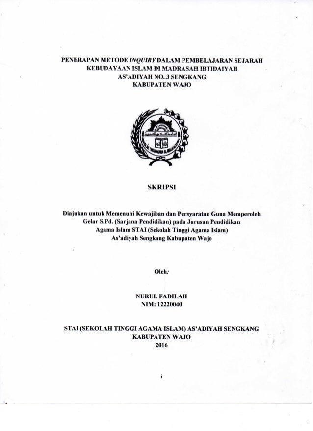 Skripsi Sejarah Kebudayaan Islam Ide Judul Skripsi