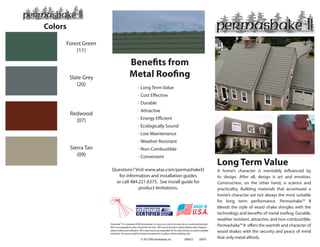 Metal Roofing Permashake II | PDF