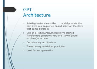 Advanced Transformer Architectures and Techniques in AI | PPTX