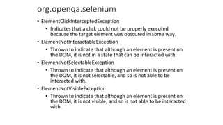 #ATATalk - Episode 1 : Session on Selenium Exceptions by Pallavi Sharma Slide 8