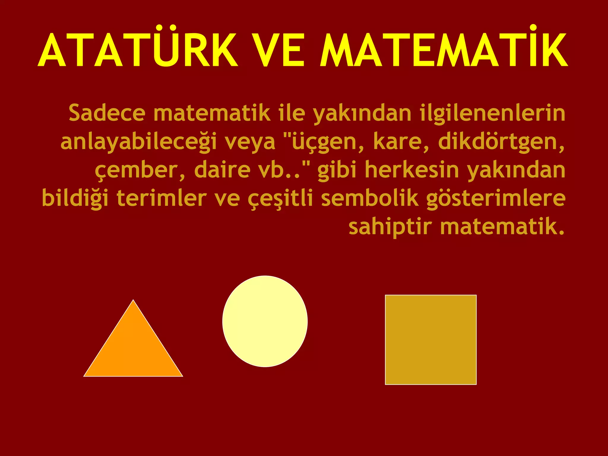 Turkish Math Symbols Ataturk ve-matematik | PPT