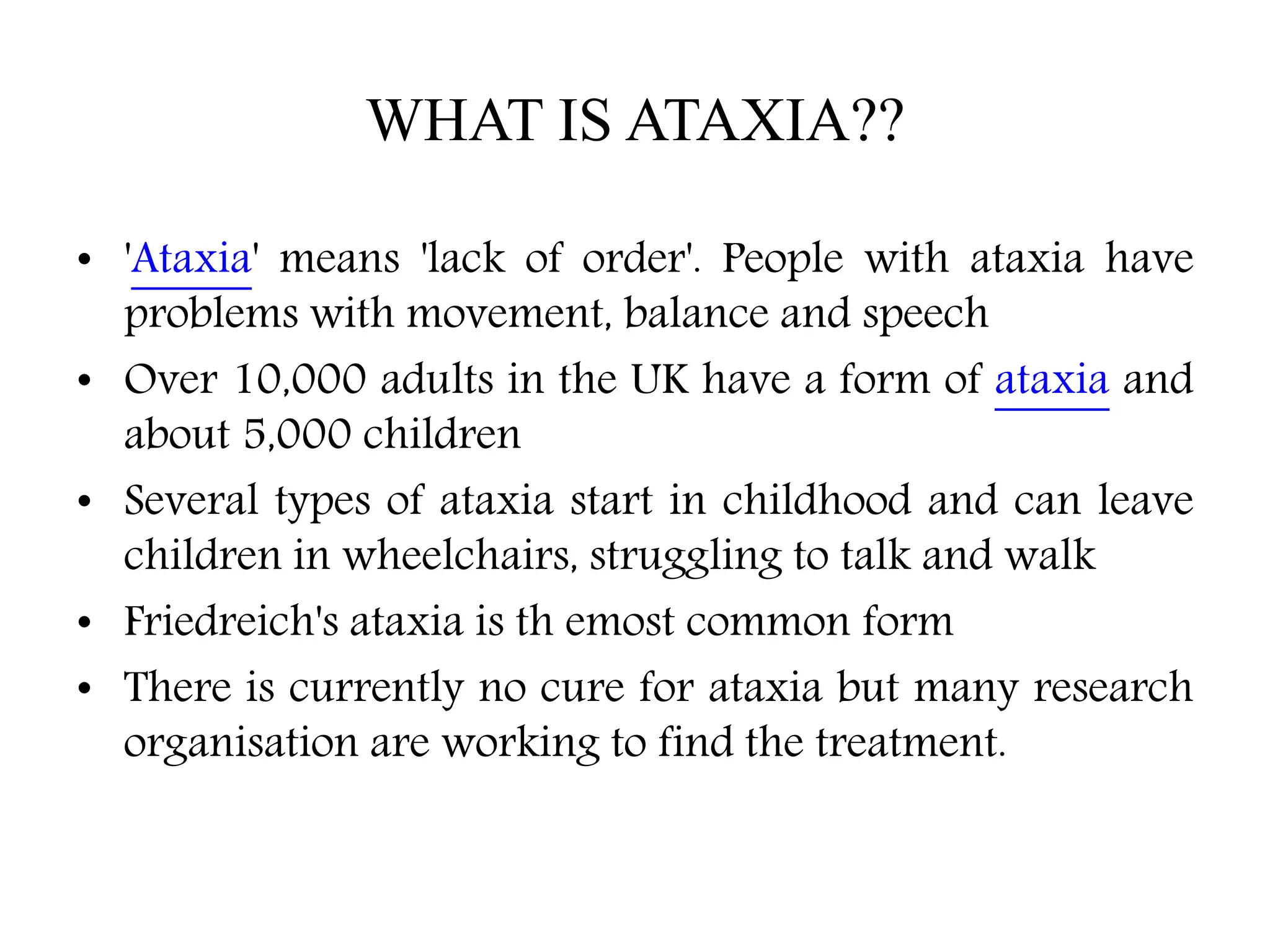 Ataxia : causes, symptoms, diagnosis and treatment | PPT | Free Download Ataxia : causes, symptoms, diagnosis and treatment | PPT | Free Download
