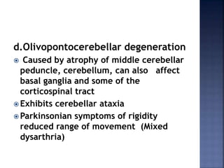Ataxia Dysarthria lecture.Speech and Lnaguage | PPT