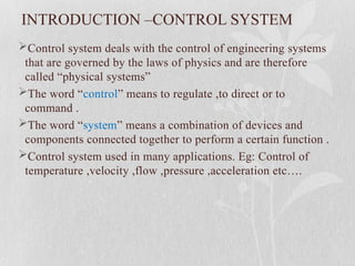 Control Device Physics CONTROL SYSTEMS_AUTOMOBILE_UNIT_i_MATHEMATICAL_MODELING | PPTX