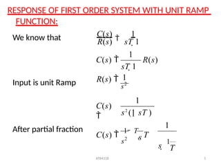 CONTROL SYSTEMS_AUTOMOBILE_UNIT_II_TIME_RESPONSE | PPTX