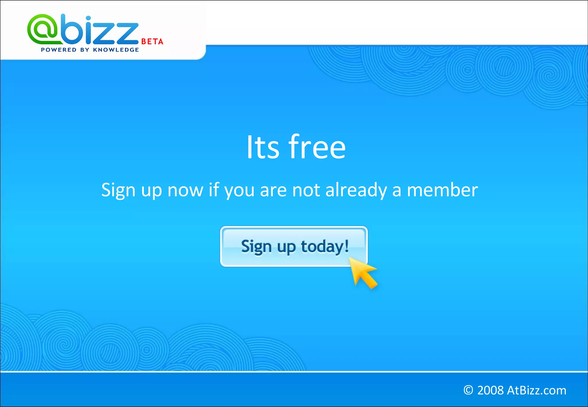 Its free Sign up now if you are not already a member