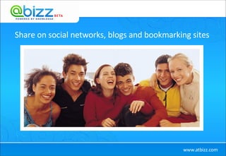 Share on social networks, blogs and bookmarking sites 