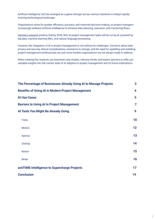 How AI Is Transforming Project Management | PDF