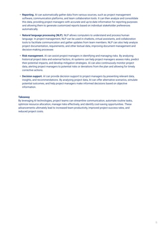 How AI Is Transforming Project Management | PDF