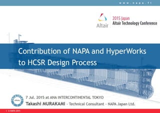 ATC2015 Presentation /  NAPA Japan / English Version