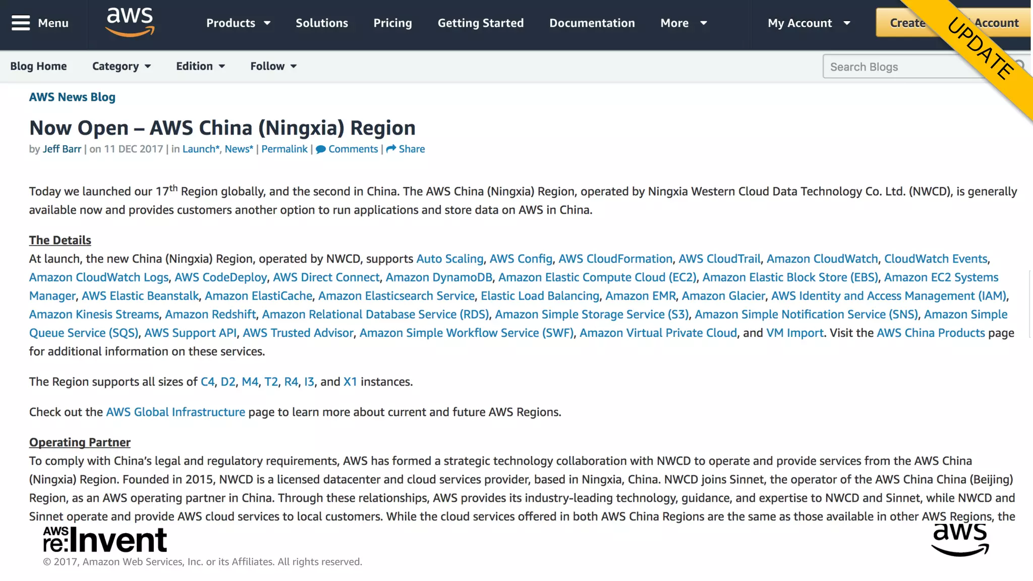 © 2017, Amazon Web Services, Inc. or its Affiliates. All rights reserved.
 