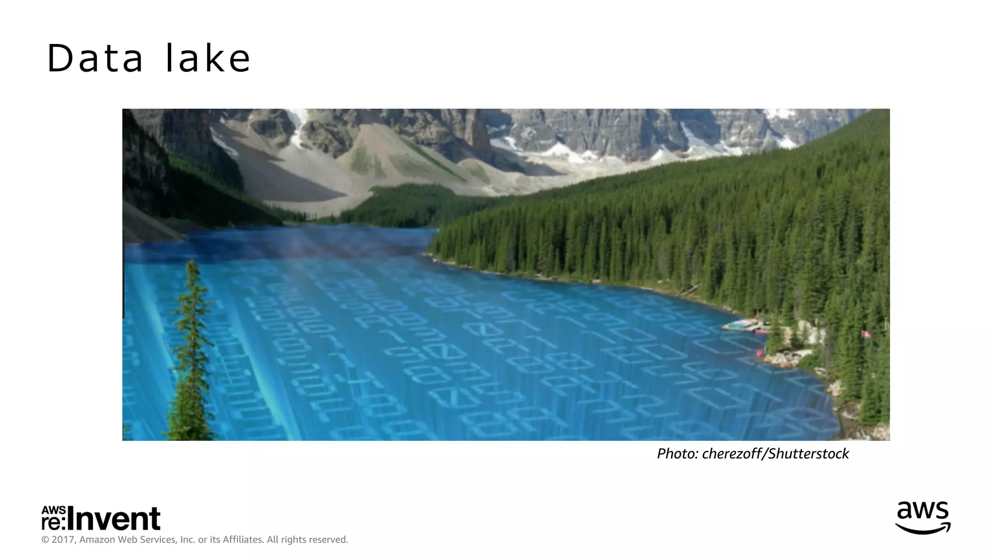 © 2017, Amazon Web Services, Inc. or its Affiliates. All rights reserved.
Data lake
Photo: cherezoff/Shutterstock
 