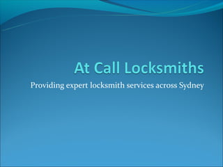 Providing expert locksmith services across Sydney
 