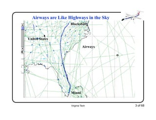 Virginia Tech 3 of 68
Airways are Like Highways in the Sky
United States
Blacksburg
Miami
Airways
 