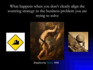 What happens when you don’t clearly align the sourcing strategy to the business problem you are trying to solve Sisyphus  by  Titian , 1549   