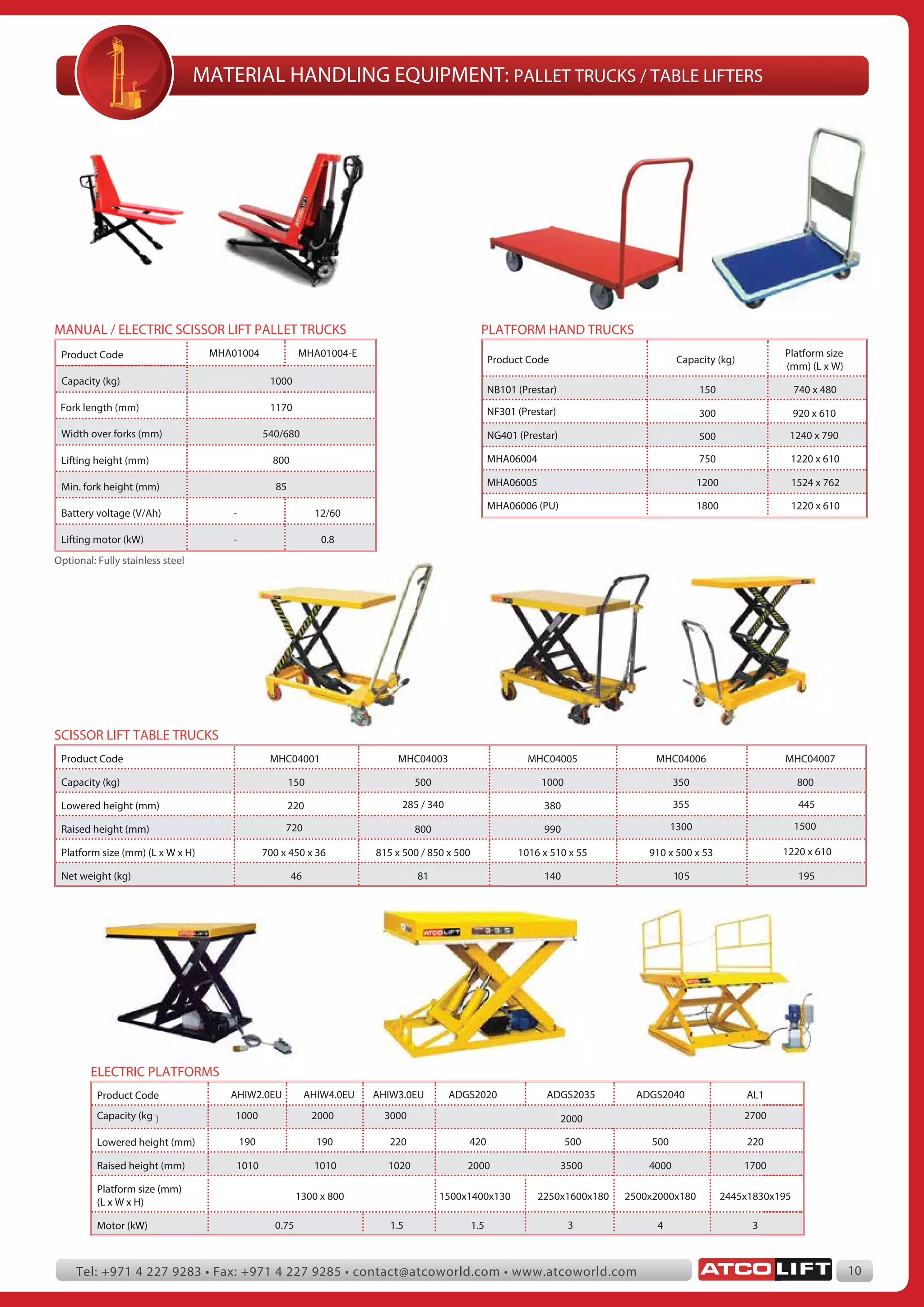ATCO LIFT Catalogue PDF