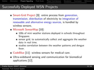 Automatic Train Control System using Wireless Sensor Networks | PDF