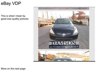 eBay VDP  This is what I mean by good size quality pictures  More on the next page  