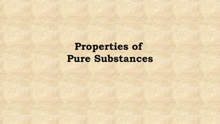 Properties of
Pure Substances
 