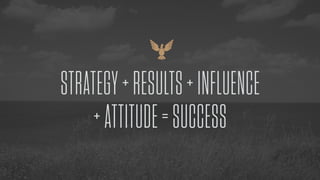 STRATEGY+RESULTS+INFLUENCE 
+ATTITUDE=SUCCESS
 