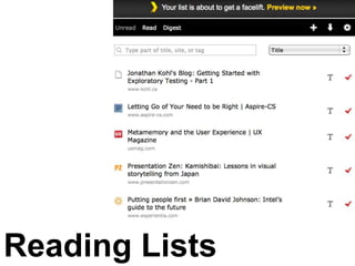 Reading Lists
 