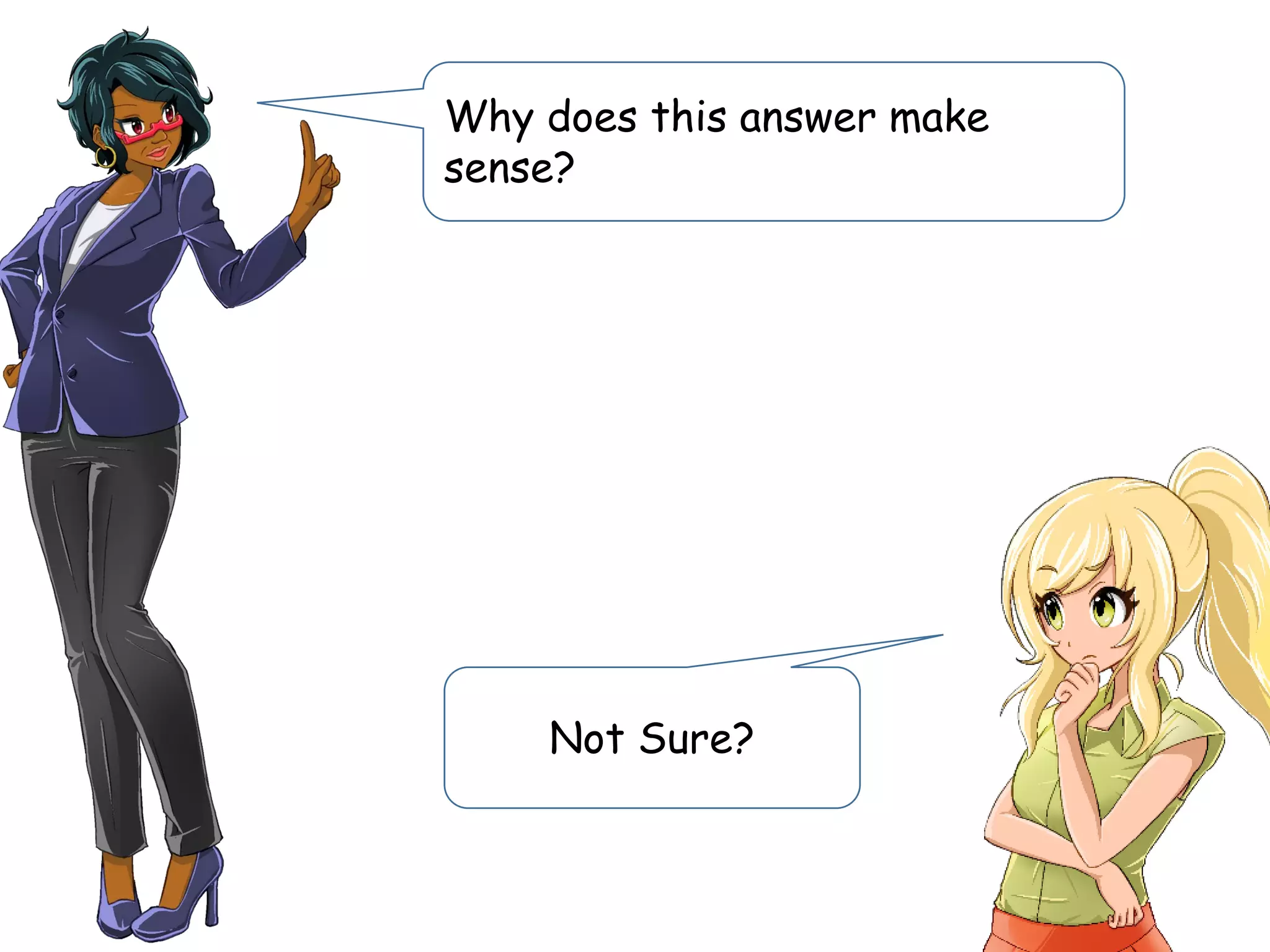 Why does this answer make
sense?
Not Sure?
 