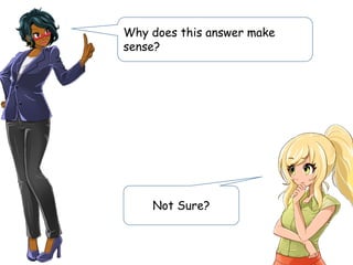 Why does this answer make
sense?
Not Sure?
 