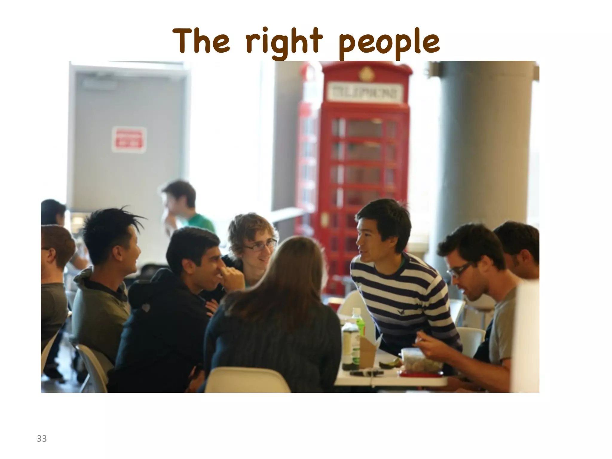 The right people

33	
  

 