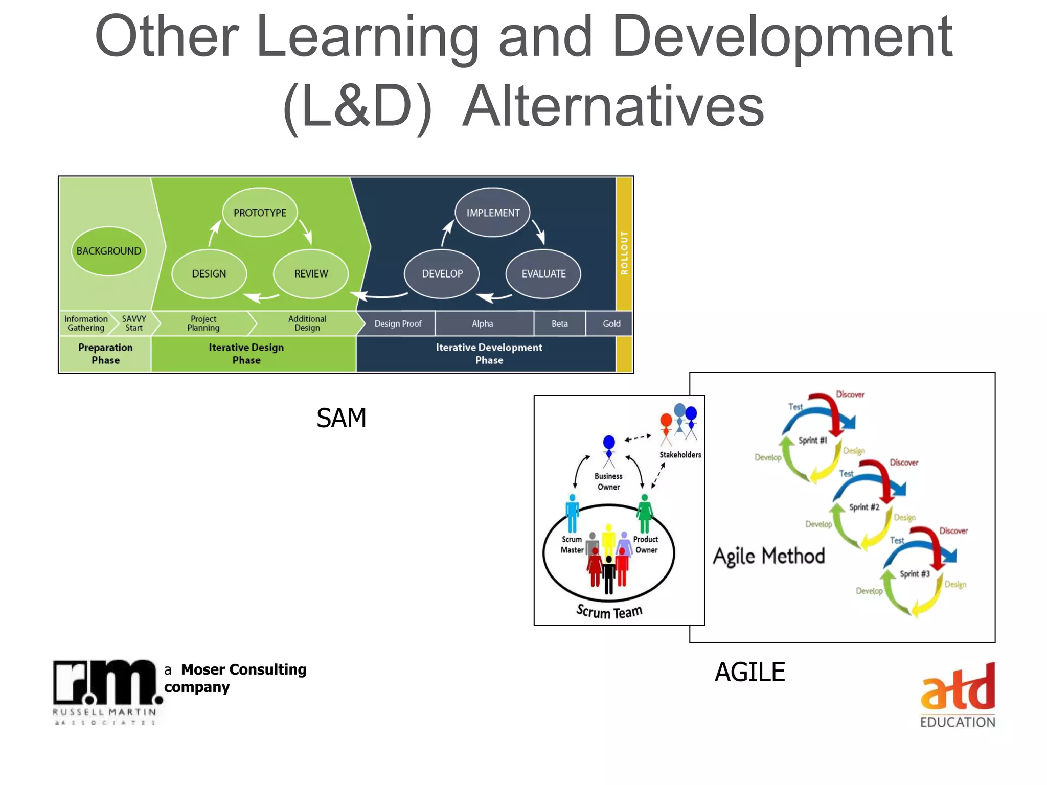 © Russell Martin & Associates www.russellmartin.comPage 22
a Moser Consulting
company
Other Learning and Development
(L&D) Alternatives
SAM
AGILE
 