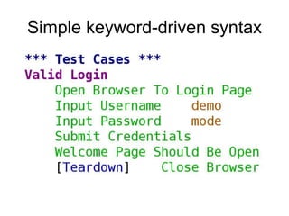 Acceptance Test Driven Development and Robot Framework | PPTX