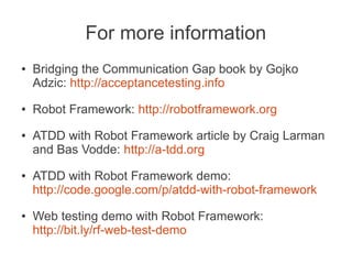 ATDD Using Robot Framework