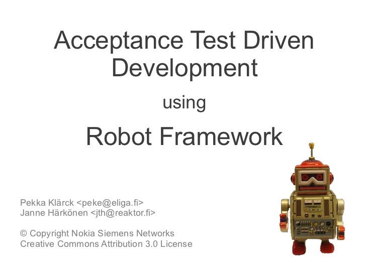 Atdd Using Robot Framework Atdd Using Robot Framework