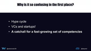 @watershedLRS @degreed
Why is it so confusing in the first place?
• Hype cycle
• VCs and startups!
• A catchall for a fast...