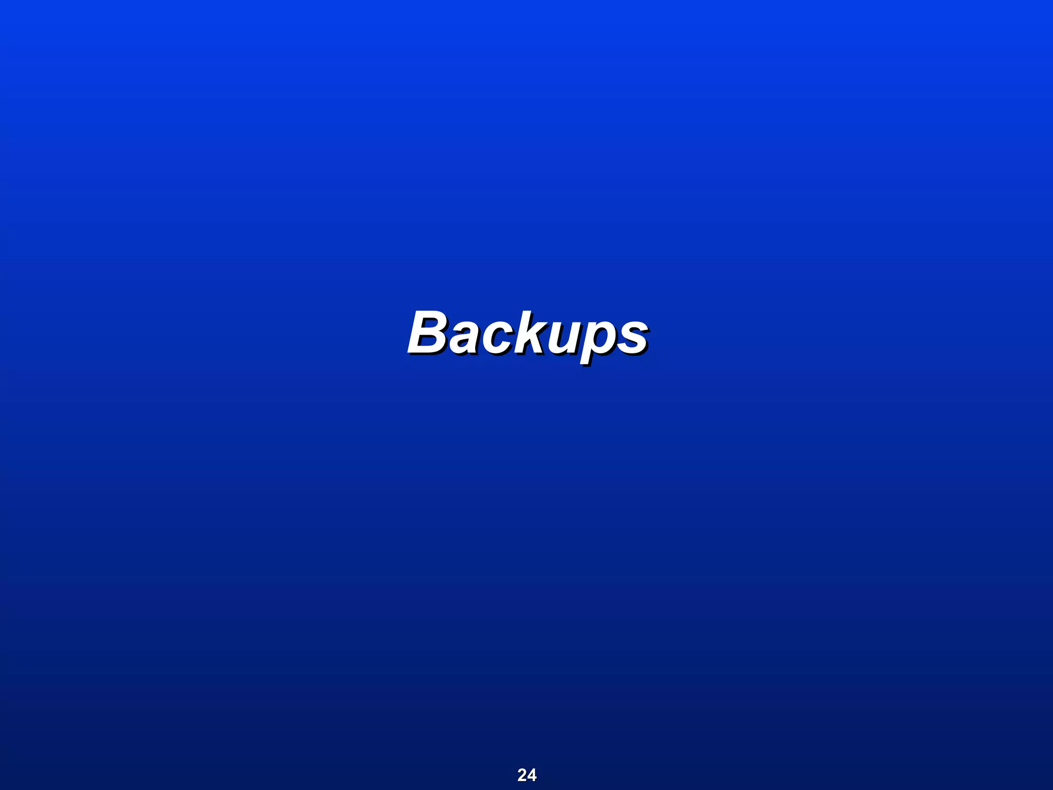 Backups 